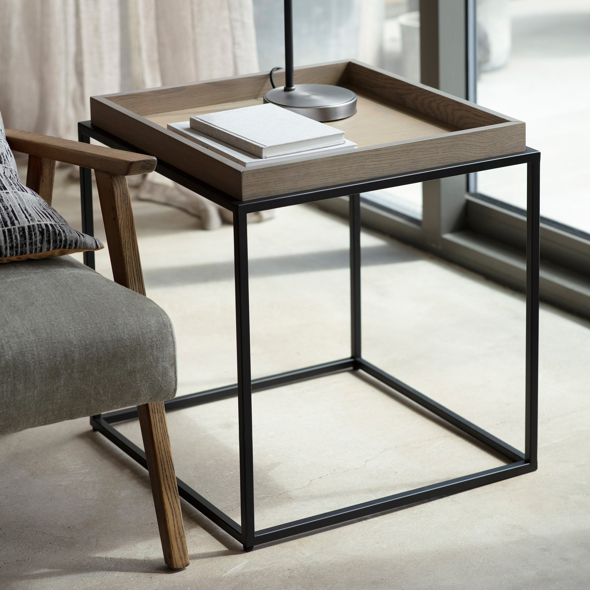 Forden Tray Side Table Grey
