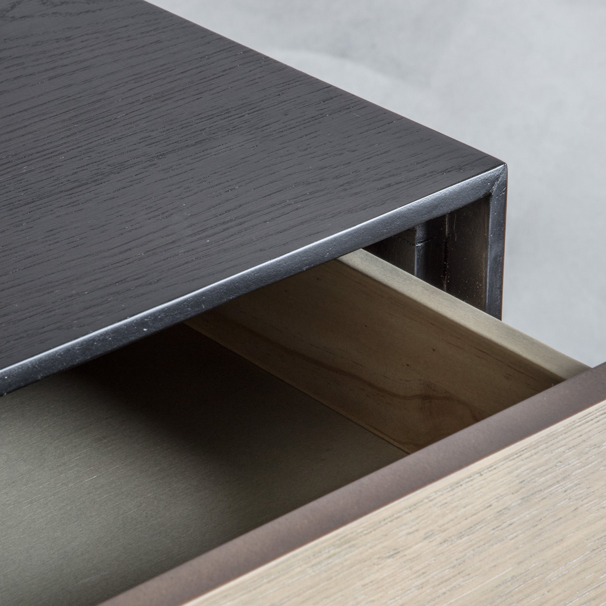 Carbury 2 Drawer Console Table Black / Natural