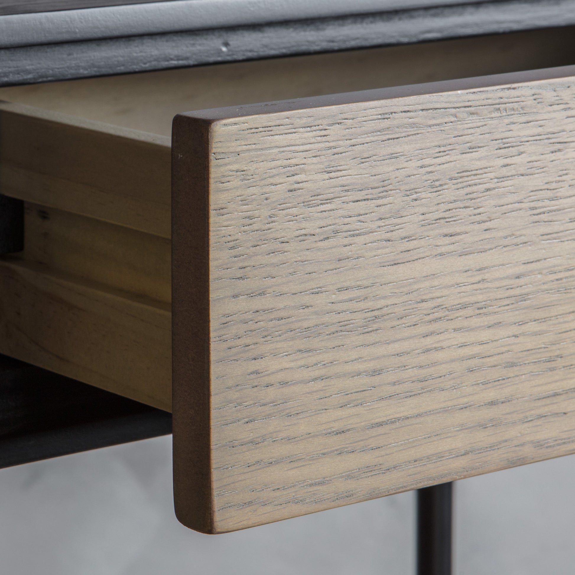 Carbury 2 Drawer Console Table Black / Natural