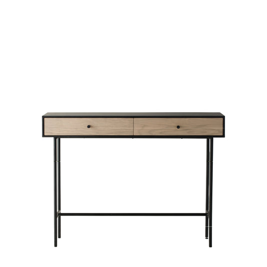 Carbury 2 Drawer Console Table Black / Natural