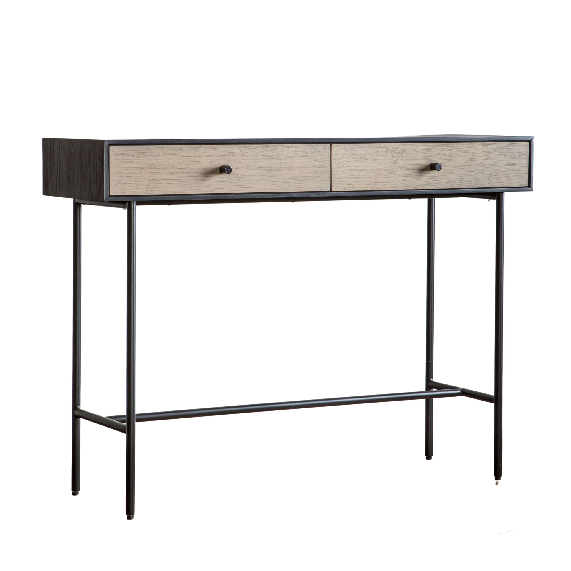 Carbury 2 Drawer Console Table Black / Natural