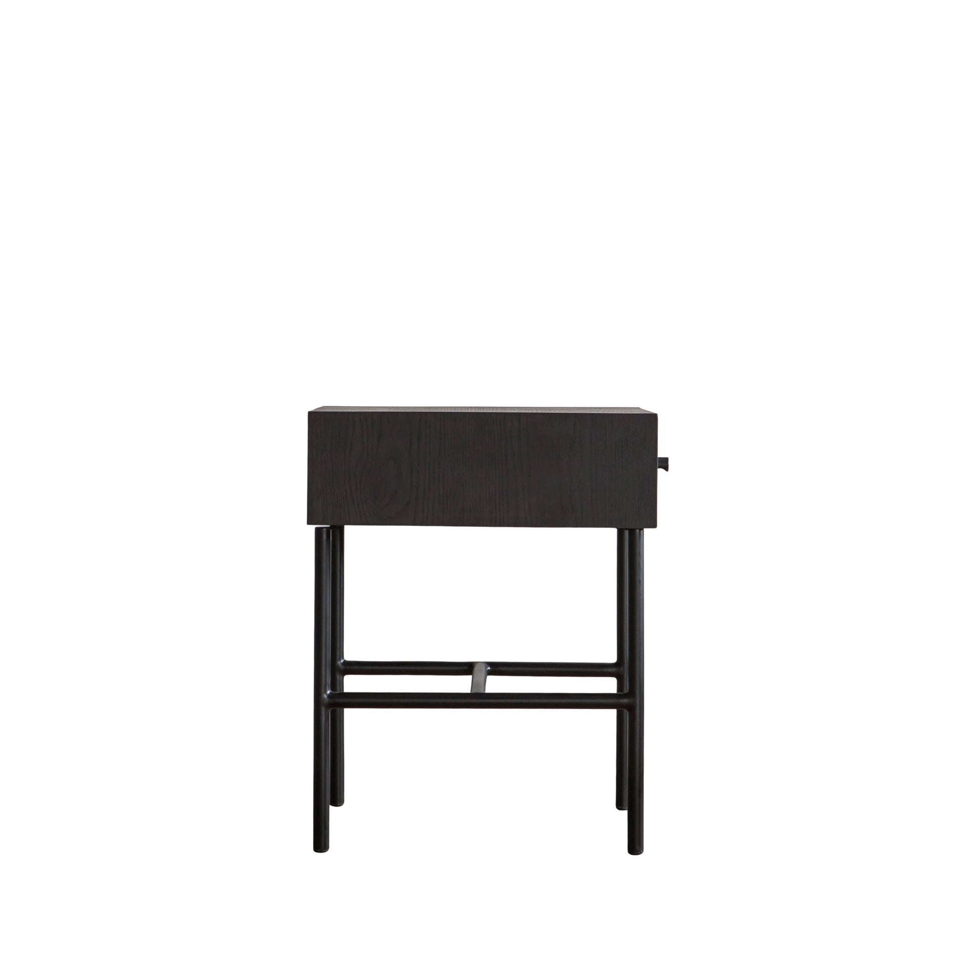 Carbury 1 Drawer Bedside Table Black / Natural