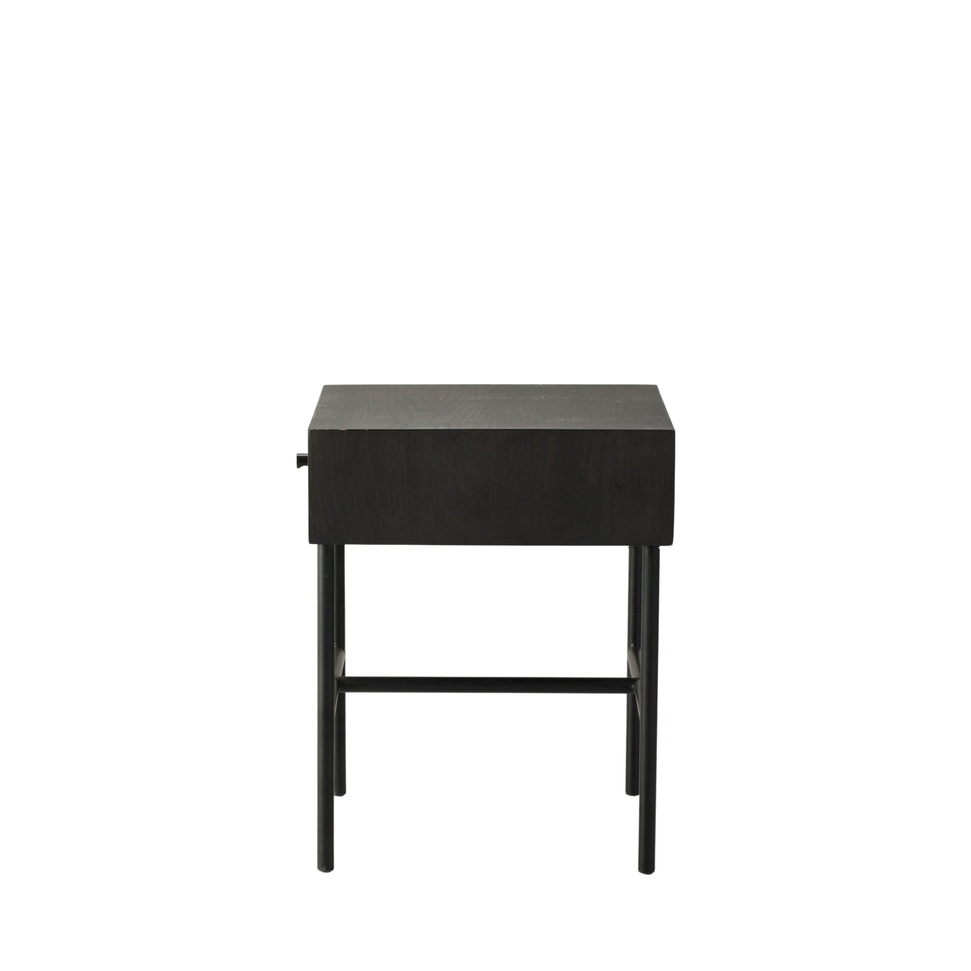 Carbury 1 Drawer Bedside Table Black / Natural