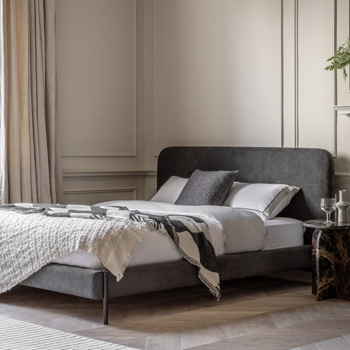 Oslo Bed Grey King