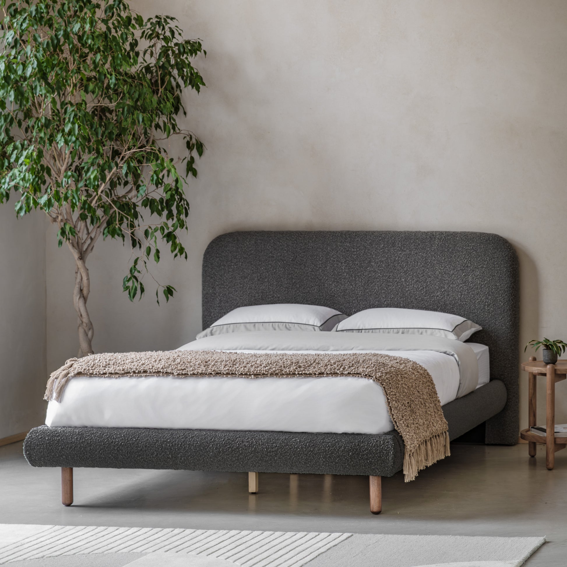 Rabley Bed Charcoal Double
