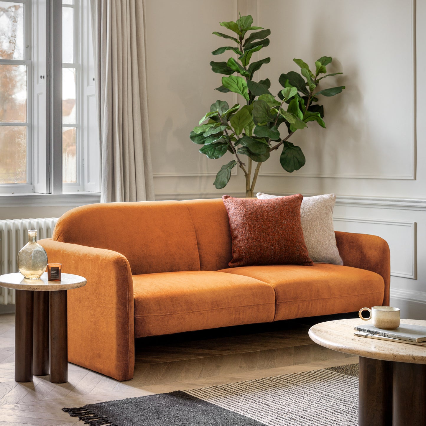 Massa 3 Seater Sofa Amber Amber