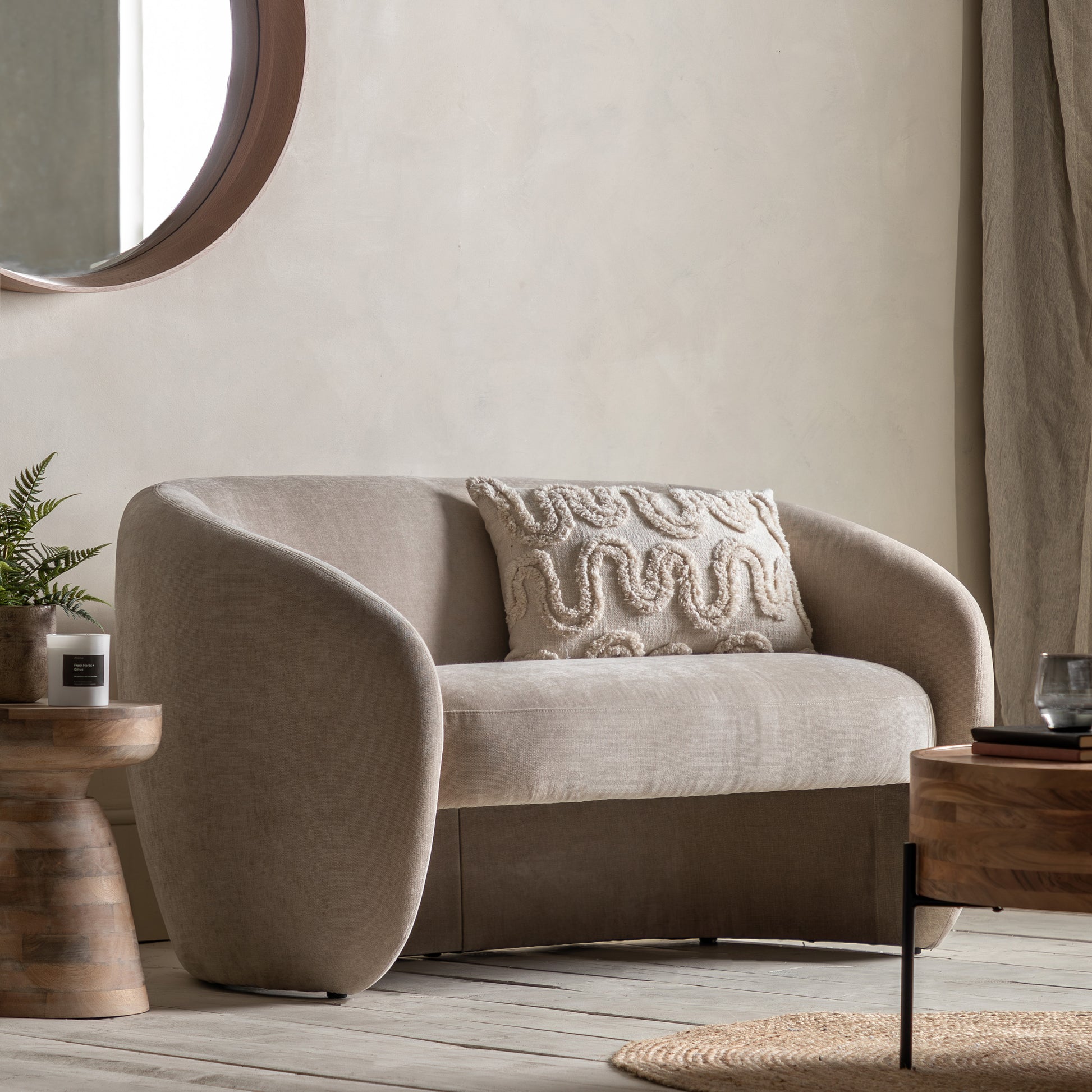 Curvo 2 Seater Sofa Cream