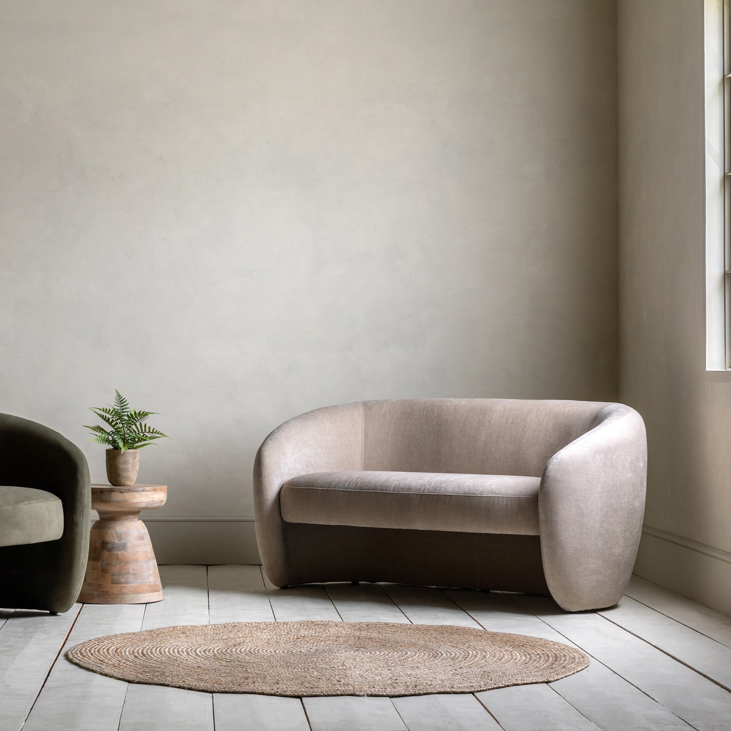 Curvo 2 Seater Sofa Cream
