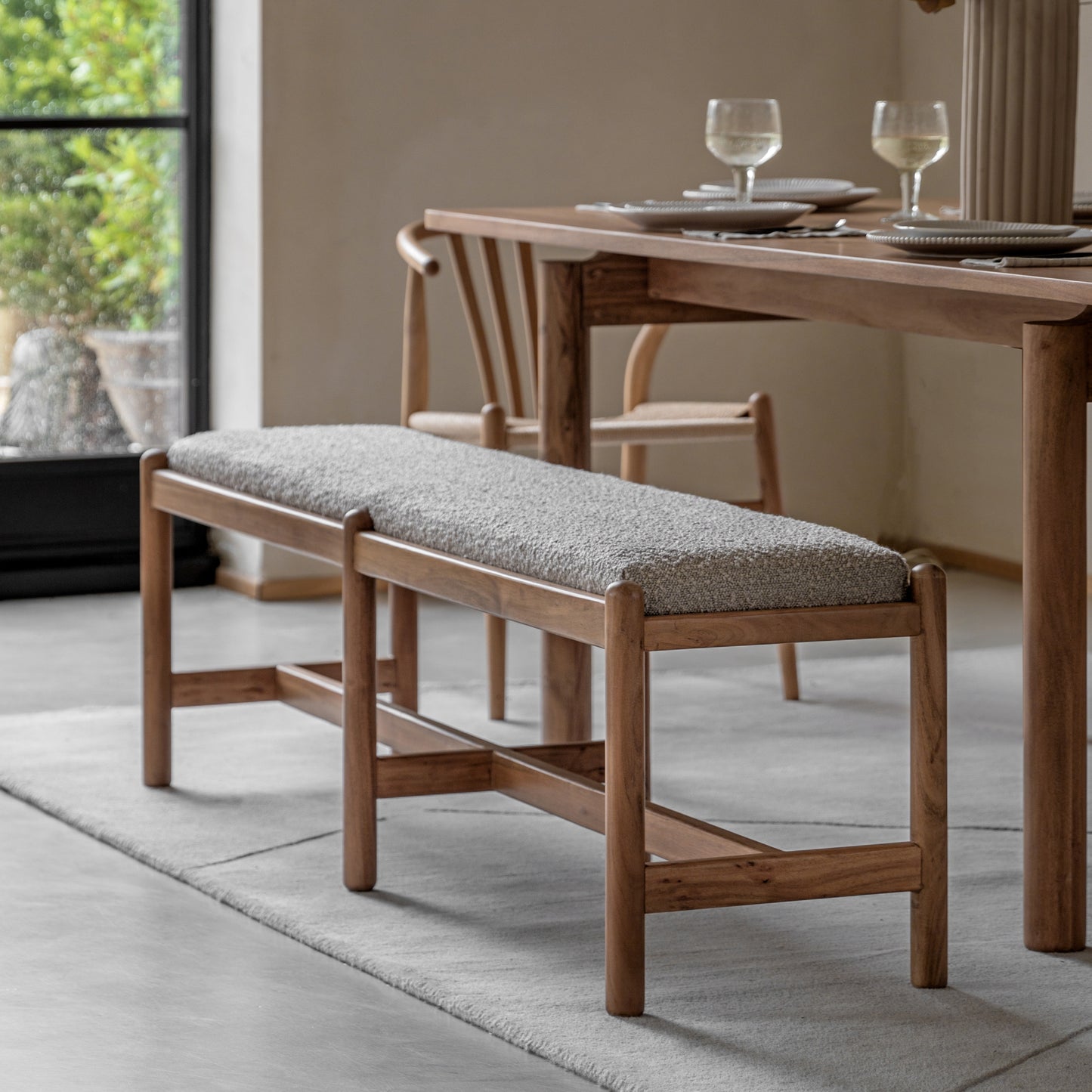Cannes Dining Bench Natural