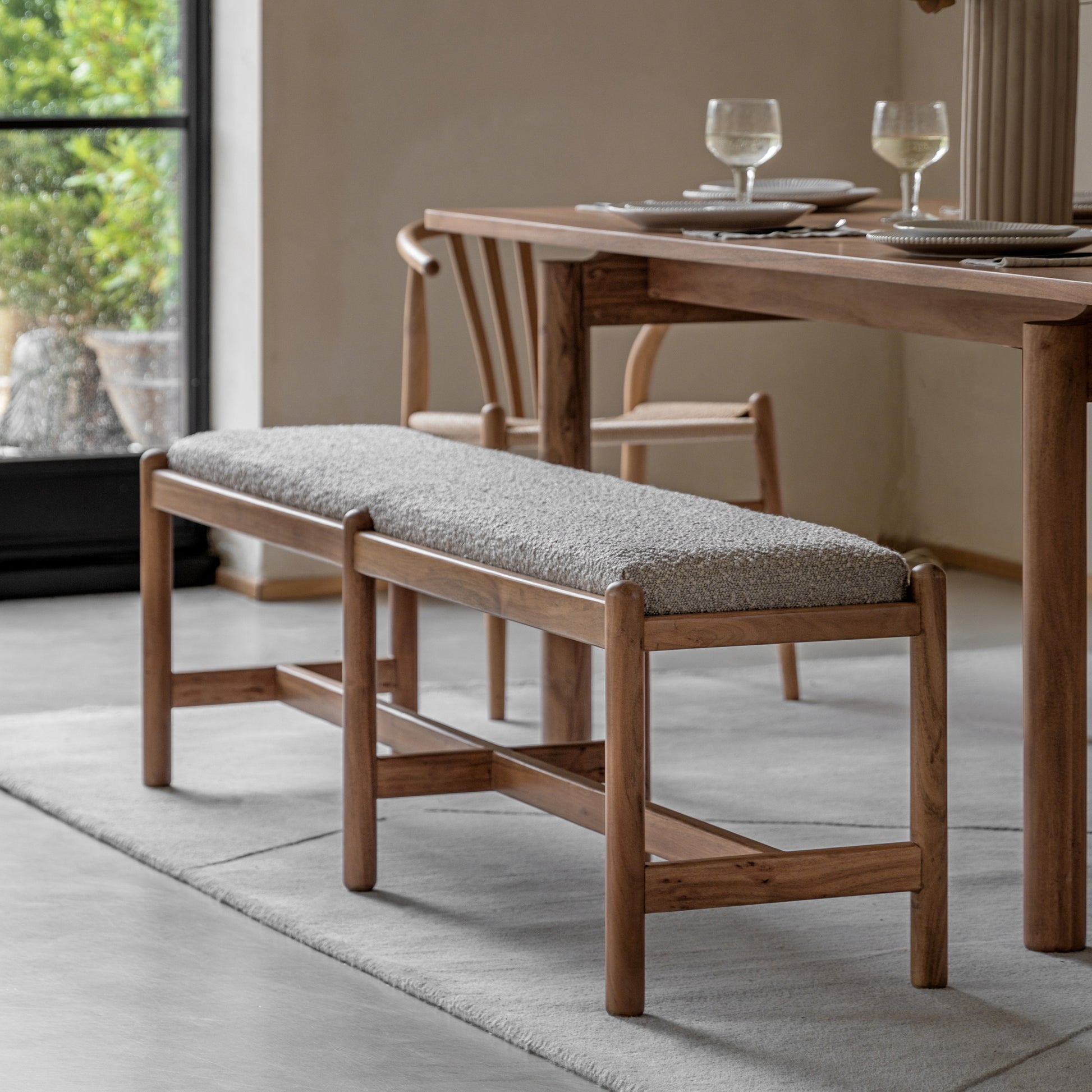 Cannes Dining Bench Natural