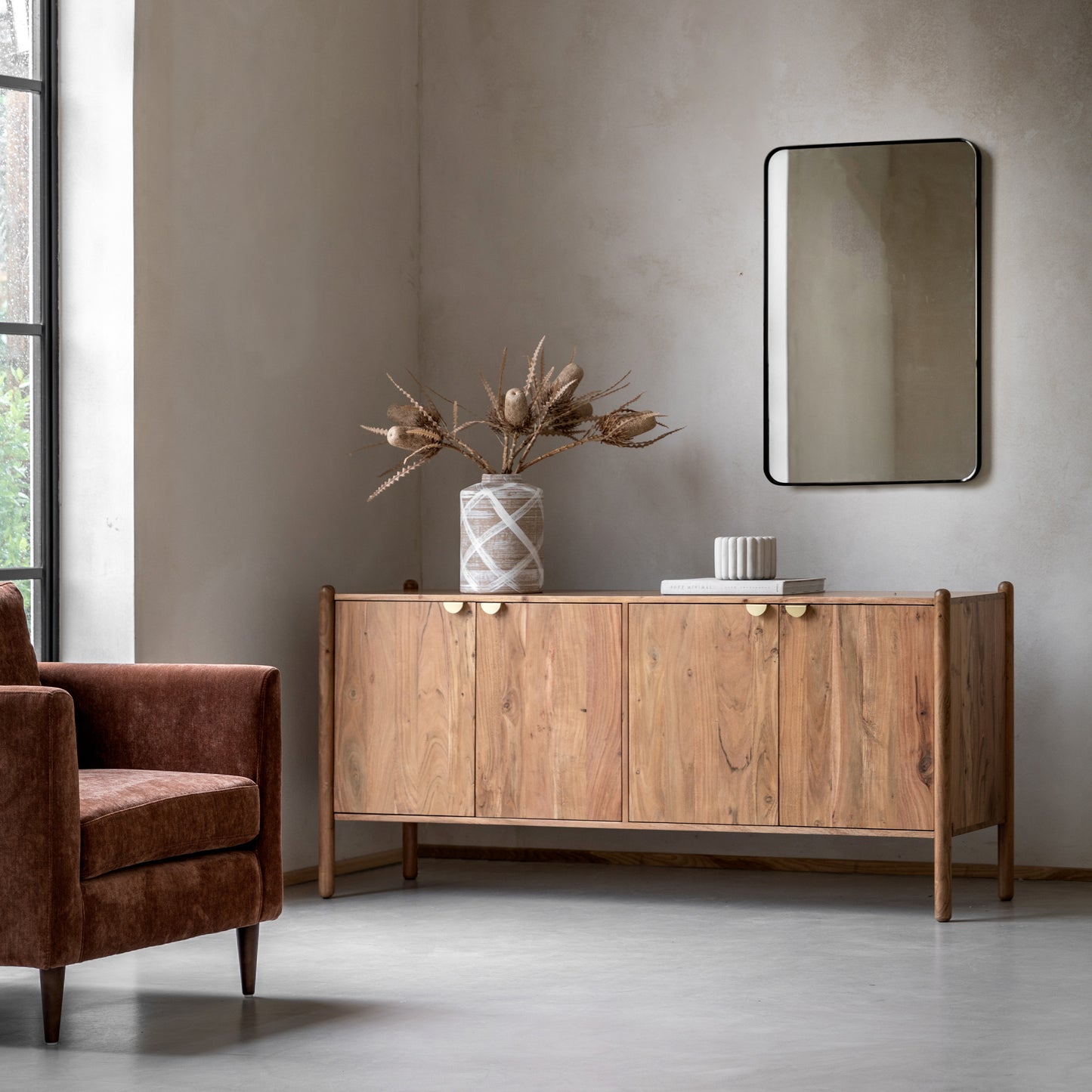 Cannes 4 Door Sideboard Natural