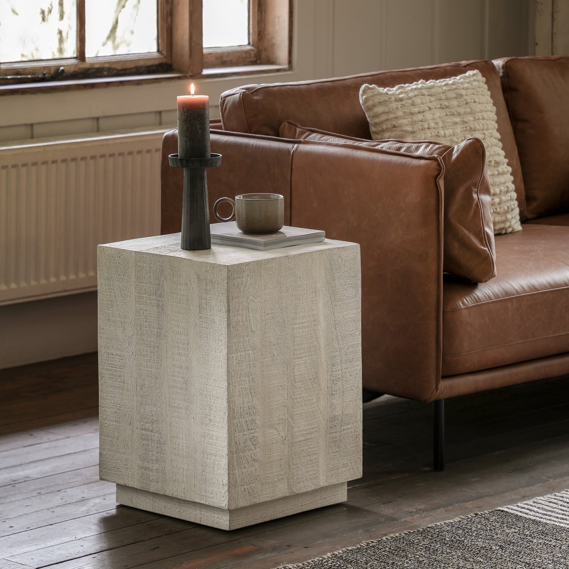 Iowa Side Table Whitewash