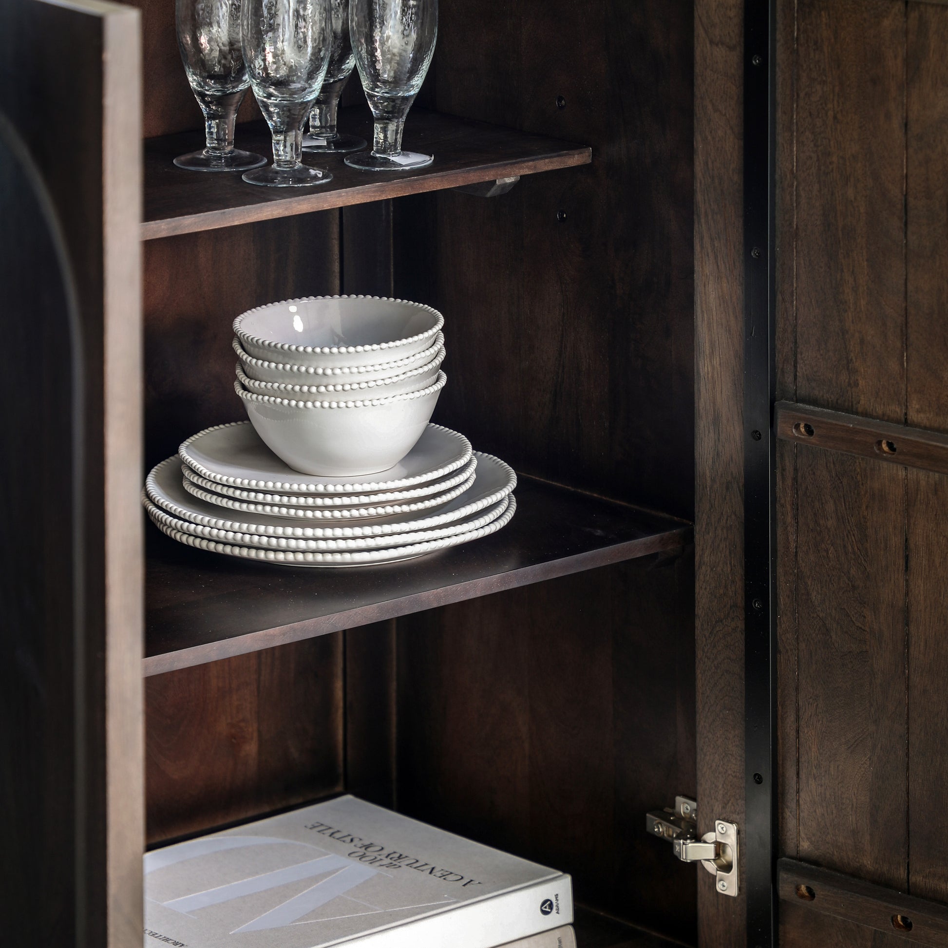 Arc 2 Door Cupboard Walnut