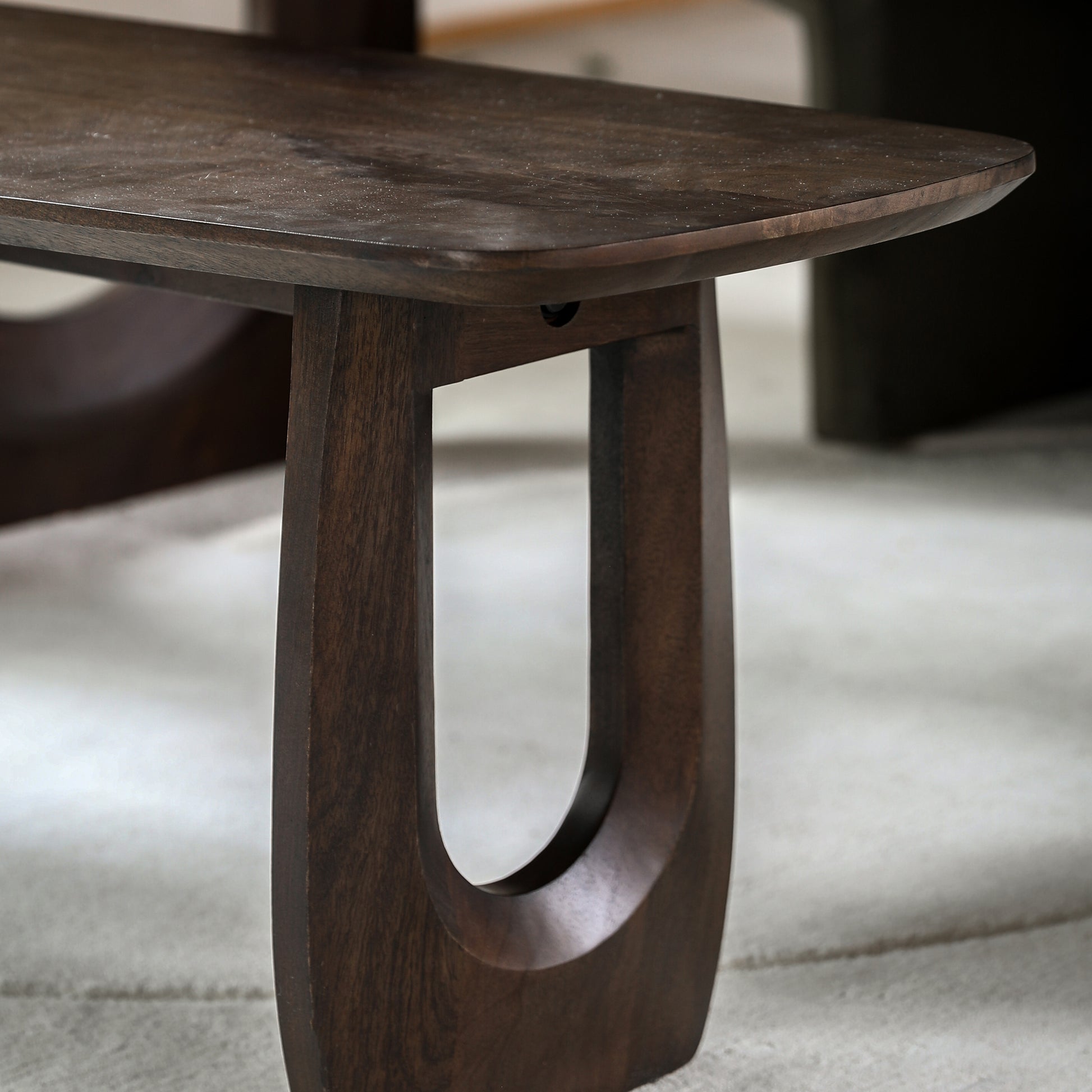 Arc Dining Bench Walnut
