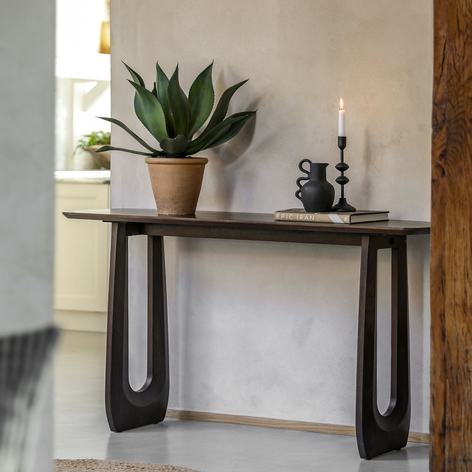 Arc Console Table Walnut