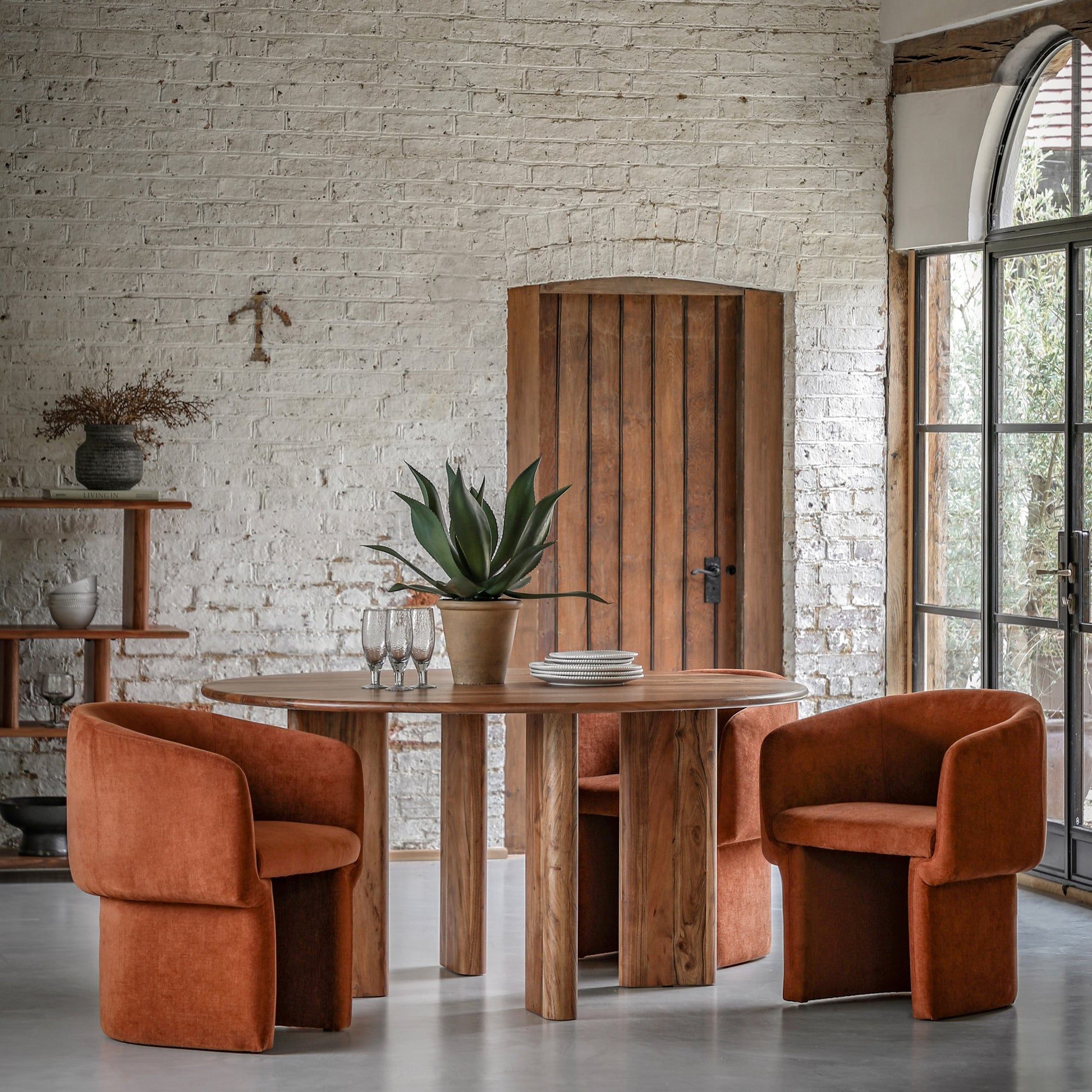 Borden Round Dining Table Natural