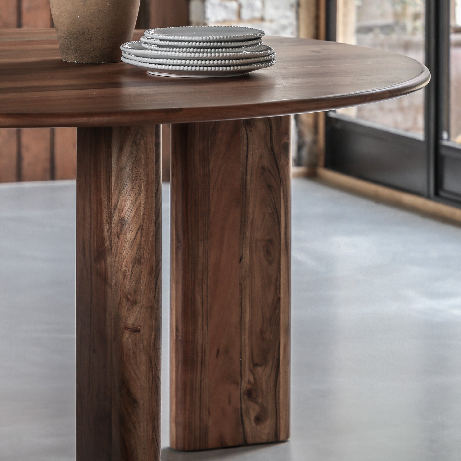 Borden Round Dining Table Natural