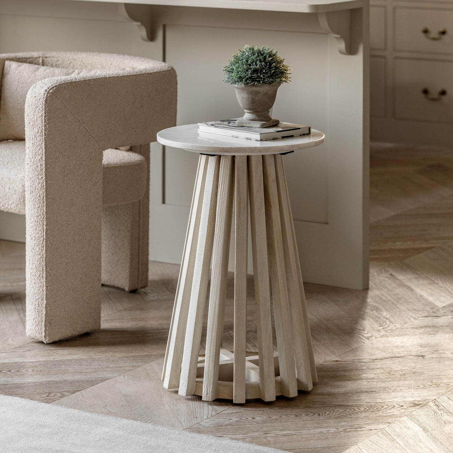 Soho Side Table Natural / White