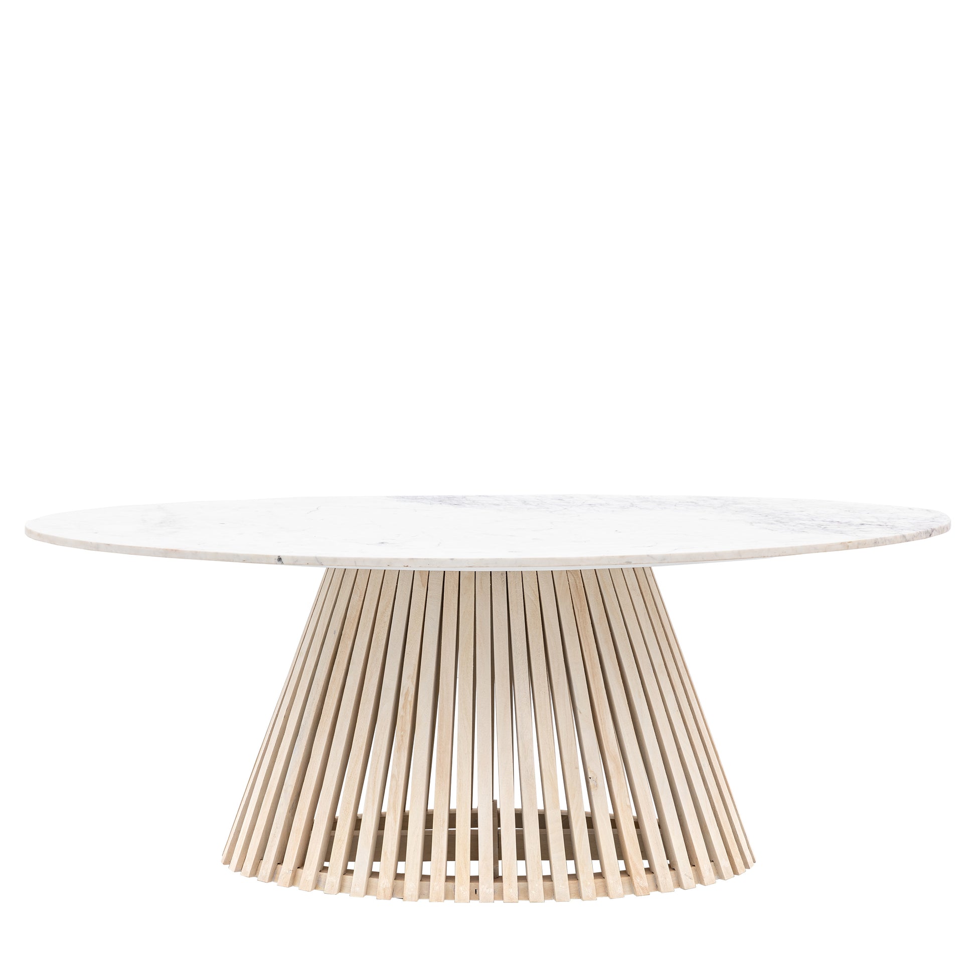 Soho Oval Dining Table Natural / White