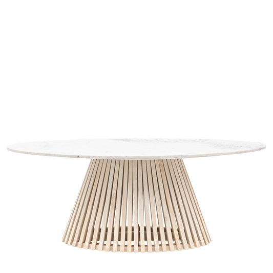Soho Oval Dining Table Natural / White