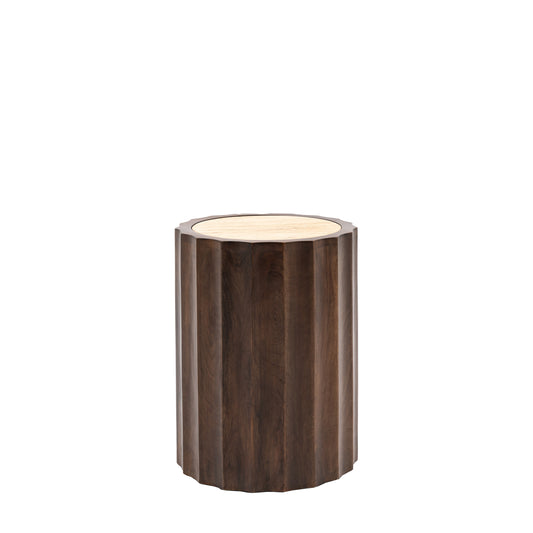 Cascia Side Table Dark Wood