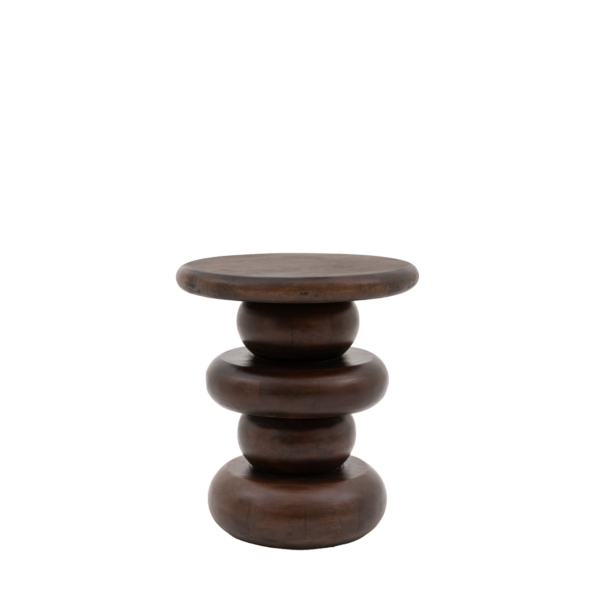 Sculpt Side Table Dark Wood
