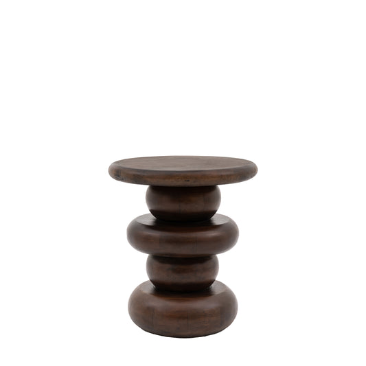 Sculpt Side Table Dark Wood