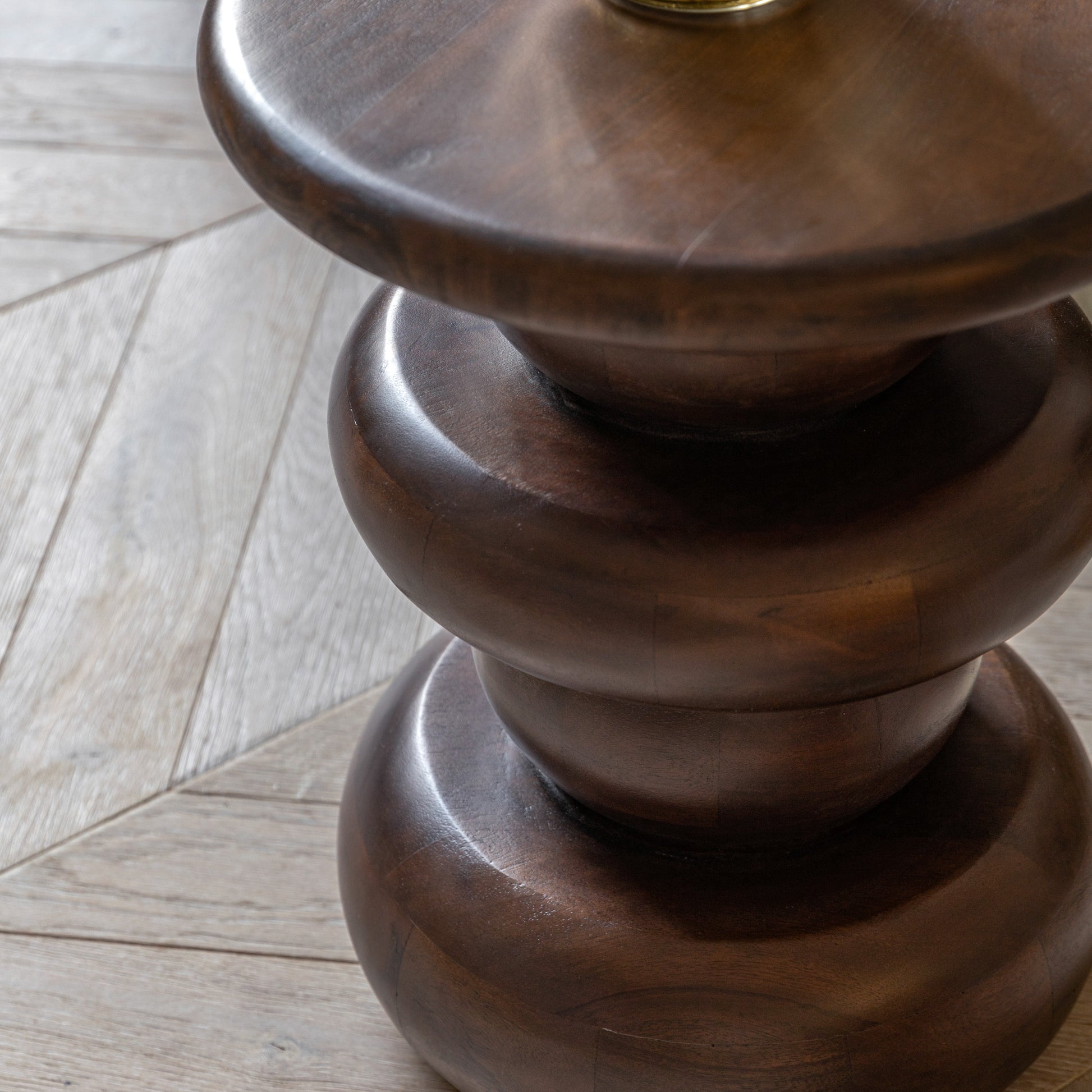Sculpt Side Table Dark Wood