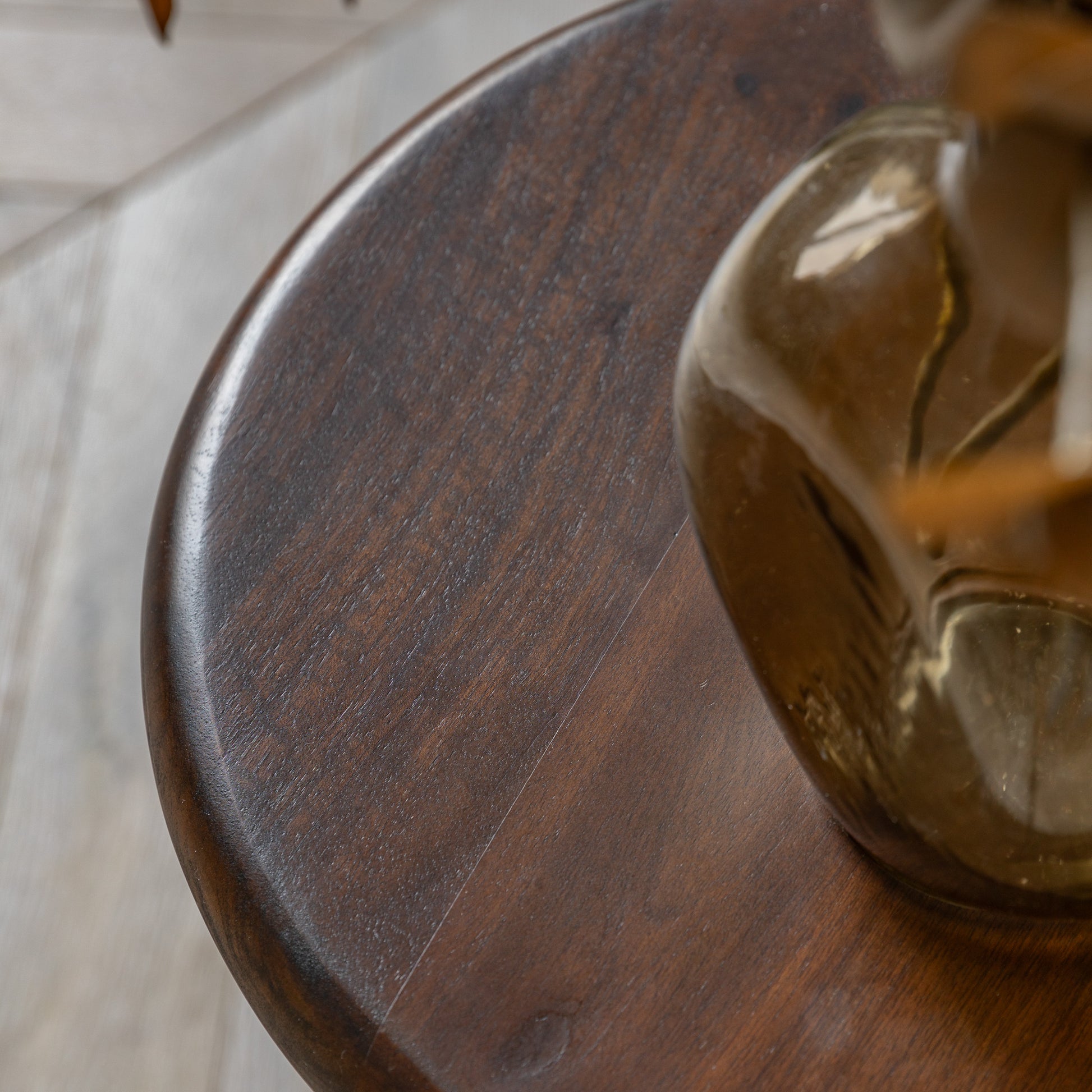 Sculpt Side Table Dark Wood