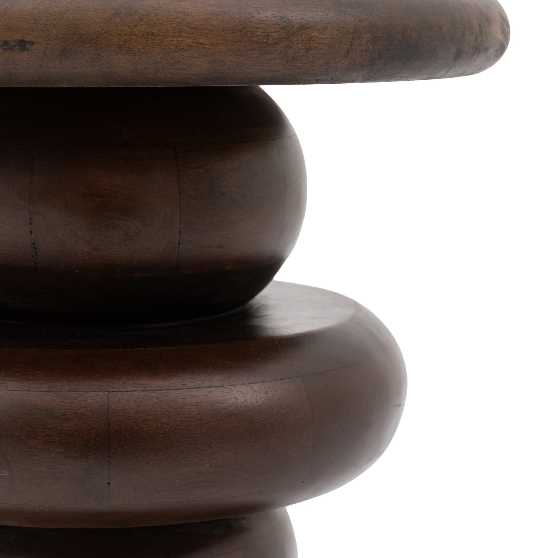 Sculpt Side Table Dark Wood