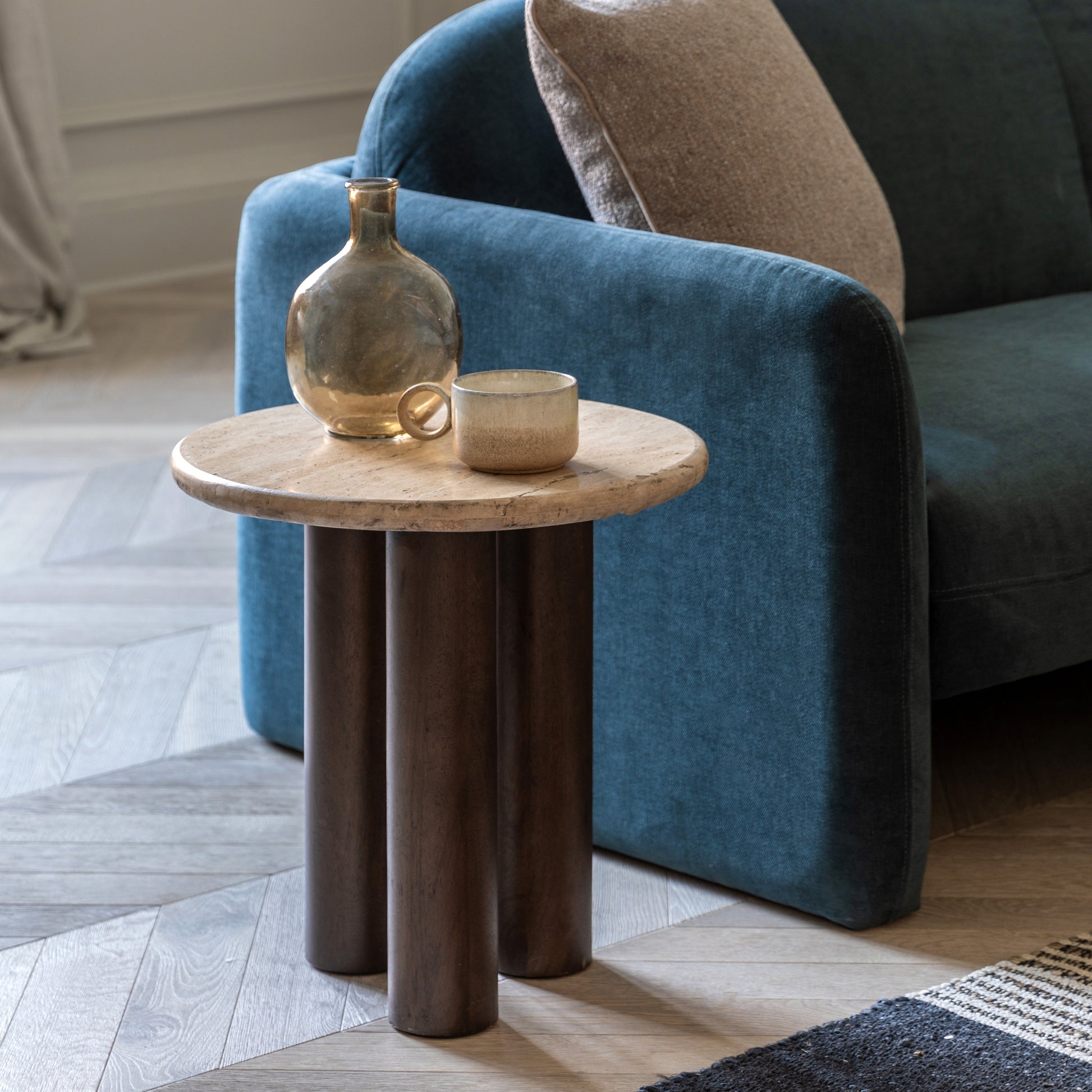 Trevi Side Table Dark Wood