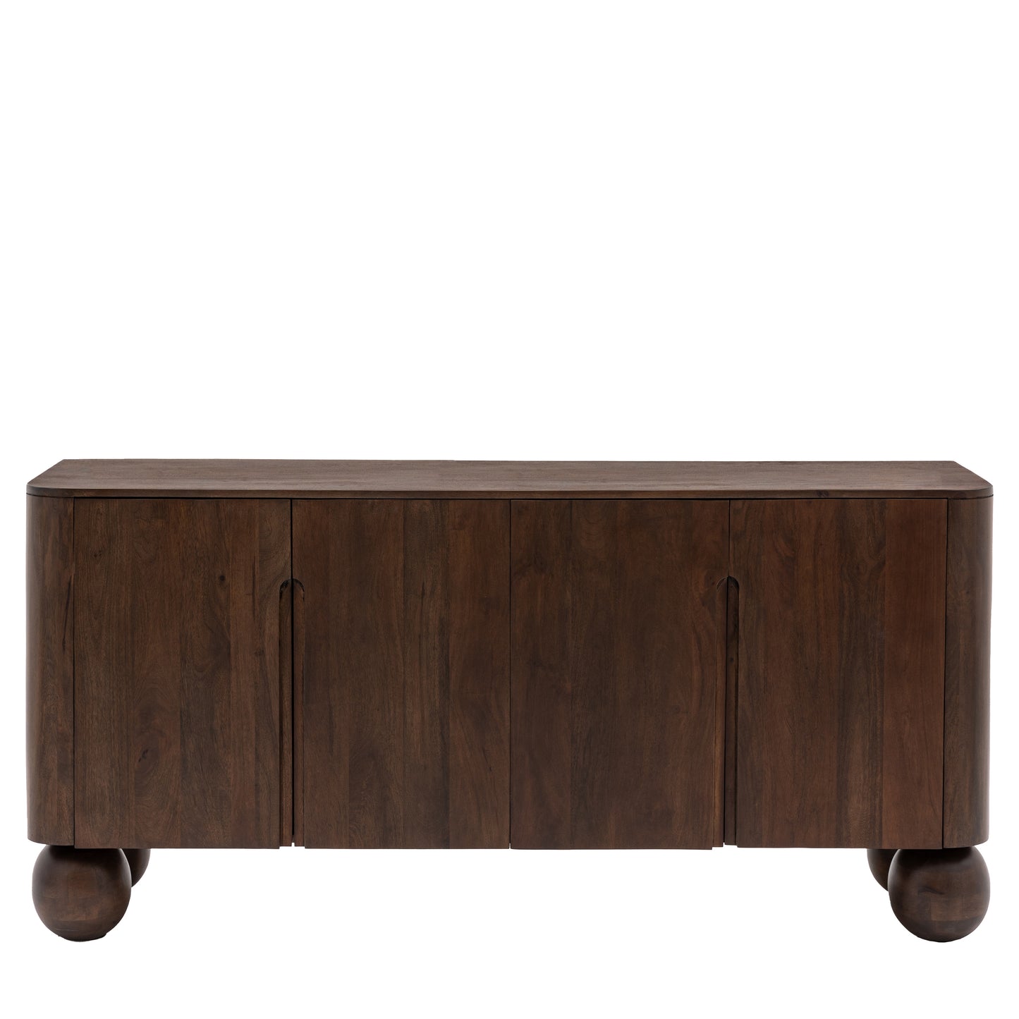 Sculpt 4 Door Sideboard Dark Wood