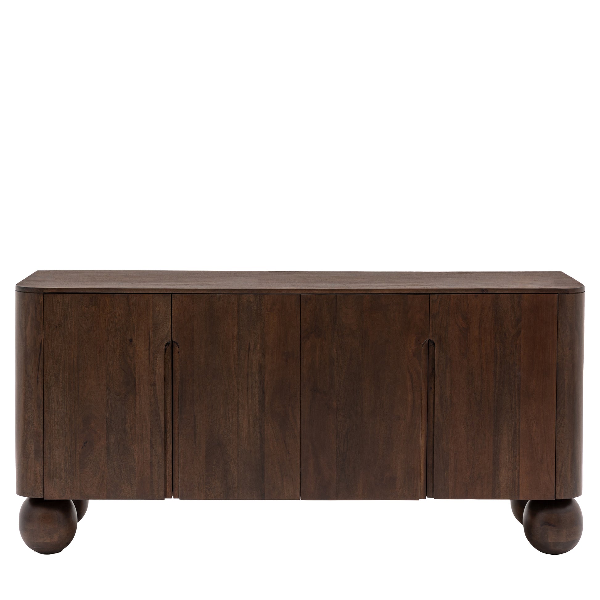 Sculpt 4 Door Sideboard Dark Wood