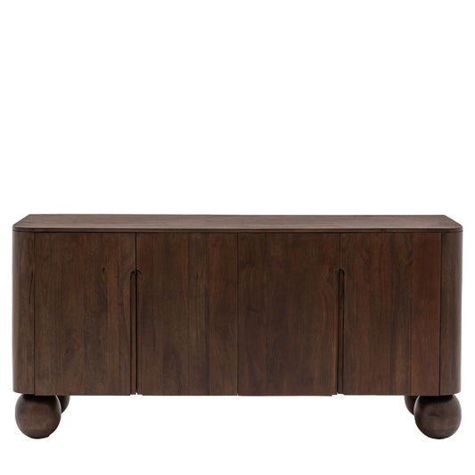 Sculpt 4 Door Sideboard Dark Wood