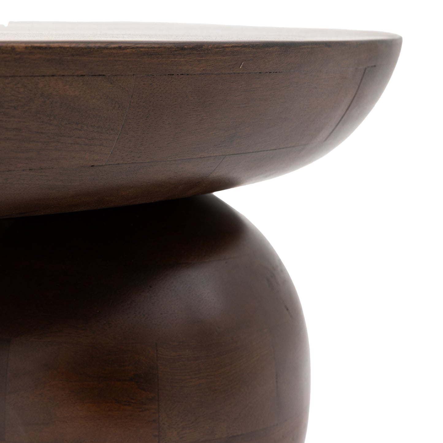 Sculpt Round Coffee Table Dark Wood