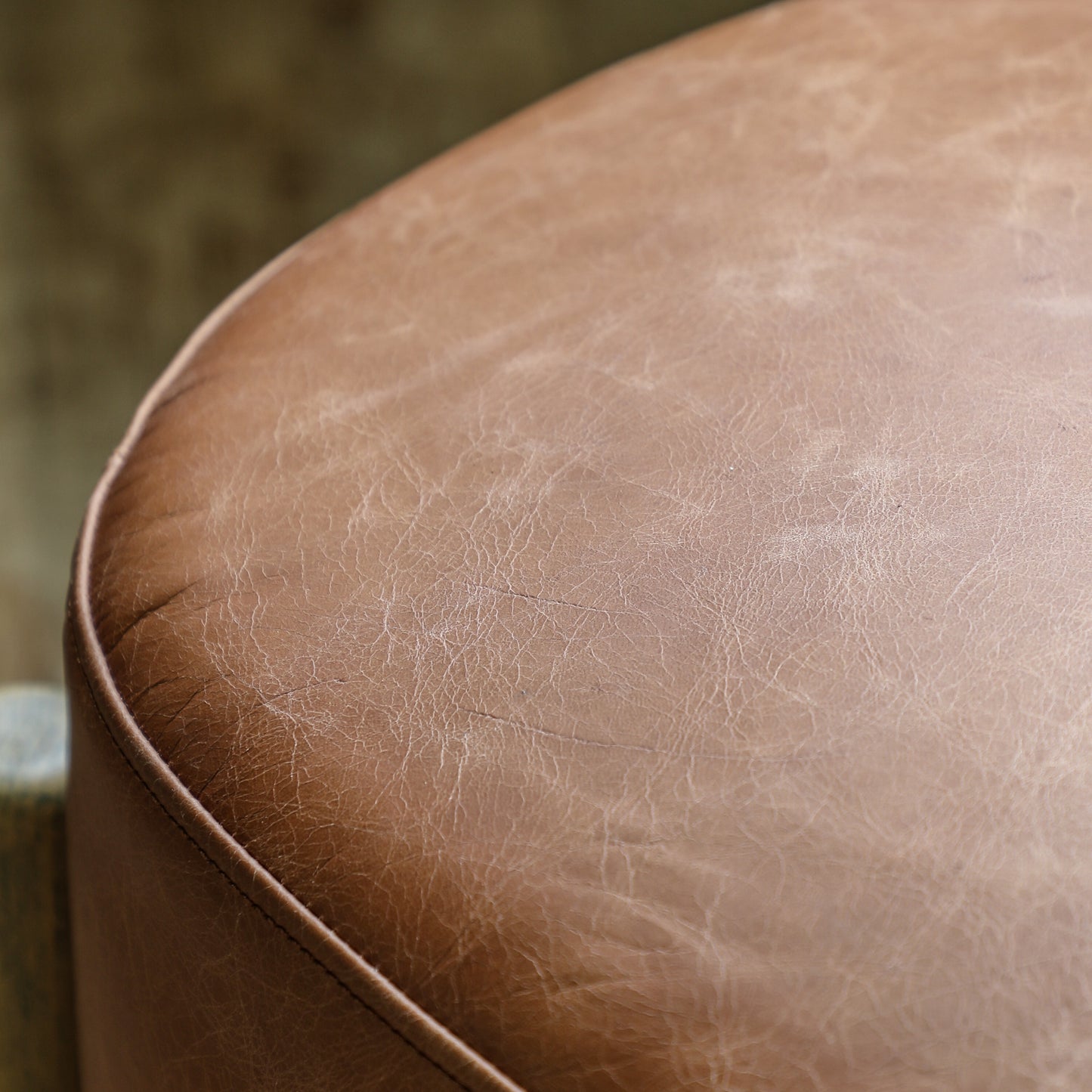 Tindon Footstool Vintage Brown Leather