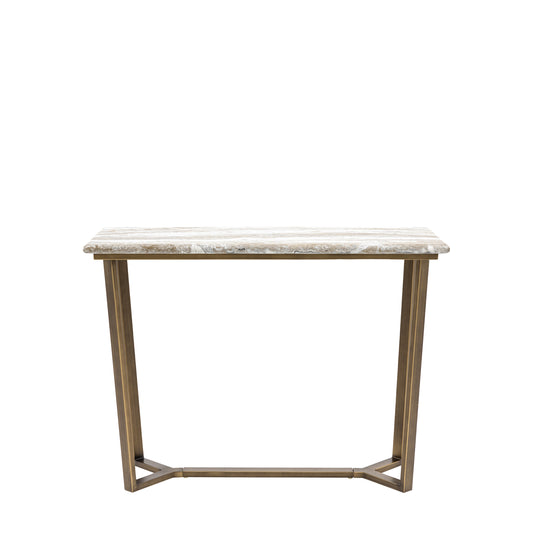 Lusso Console Table Green Marble