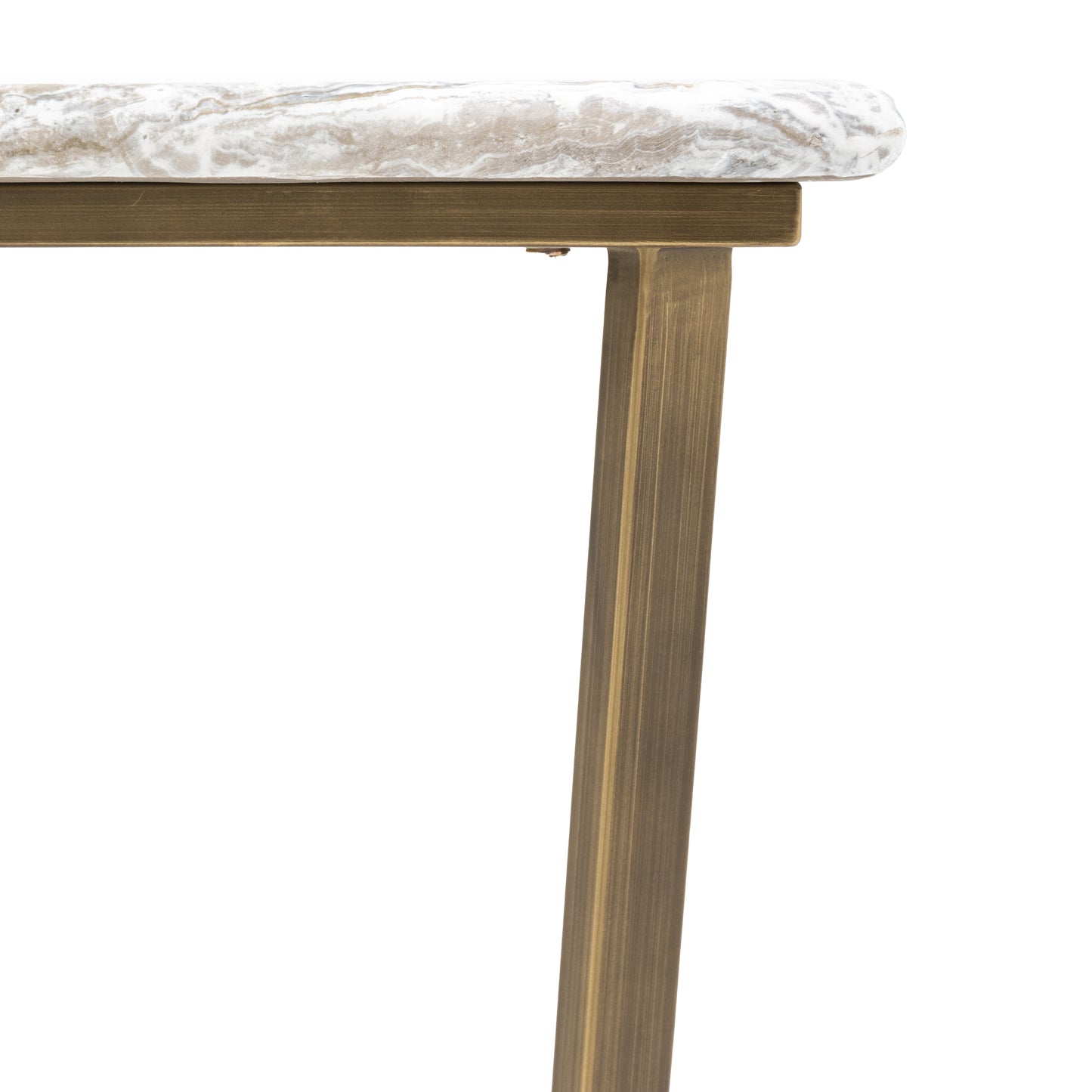 Lusso Console Table Green Marble