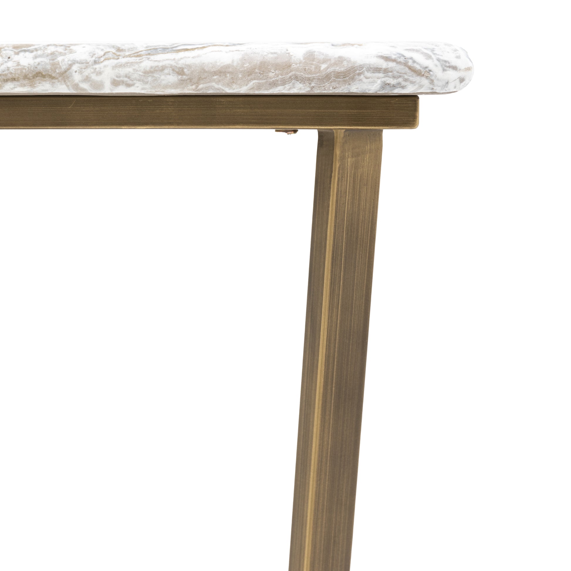 Lusso Console Table Green Marble