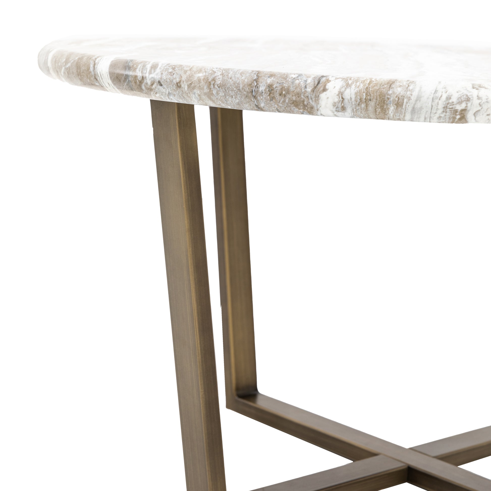 Lusso Round Coffee Table Green Marble