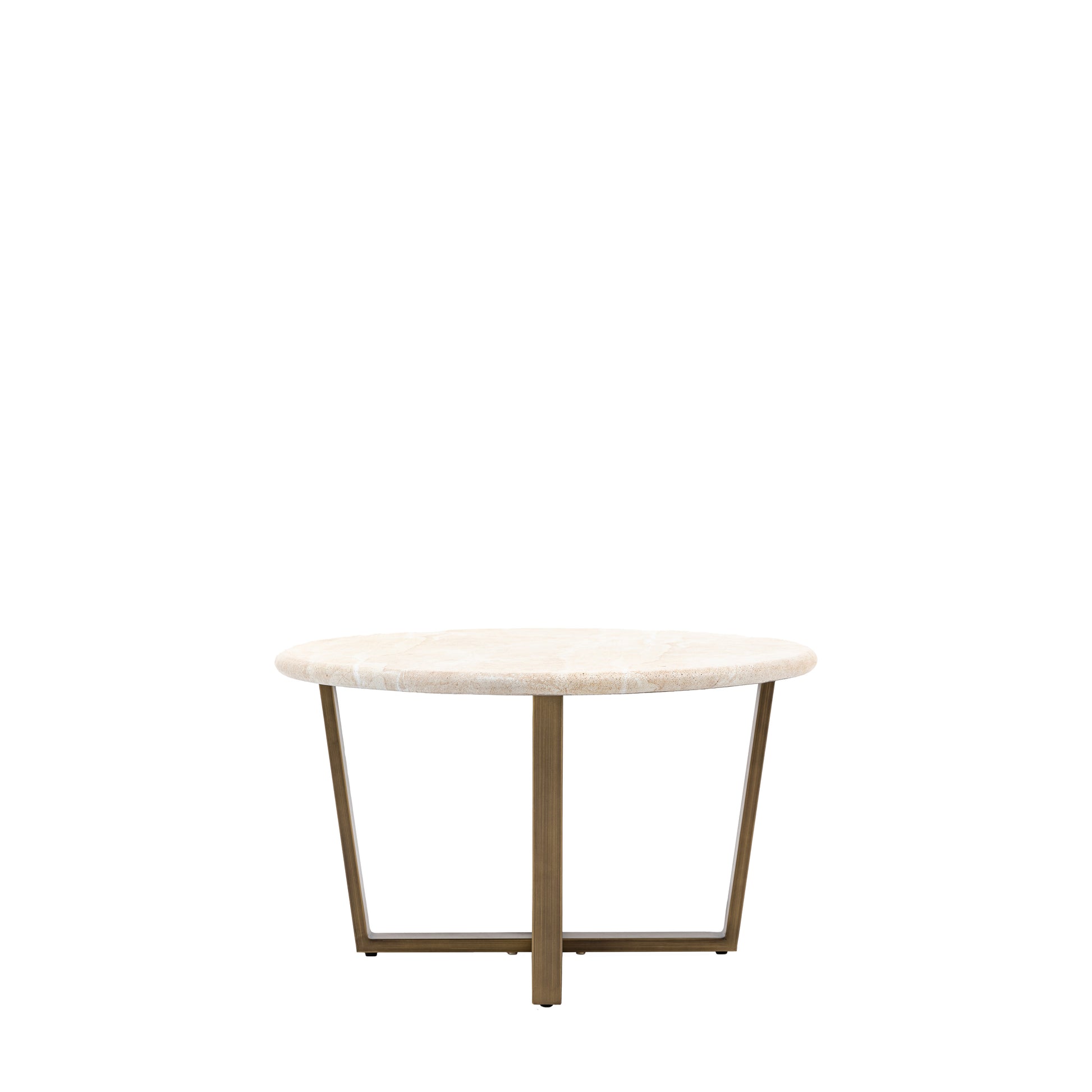 Moderna Round Coffee Table Travertine