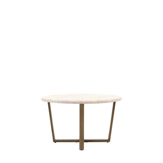 Moderna Round Coffee Table Travertine