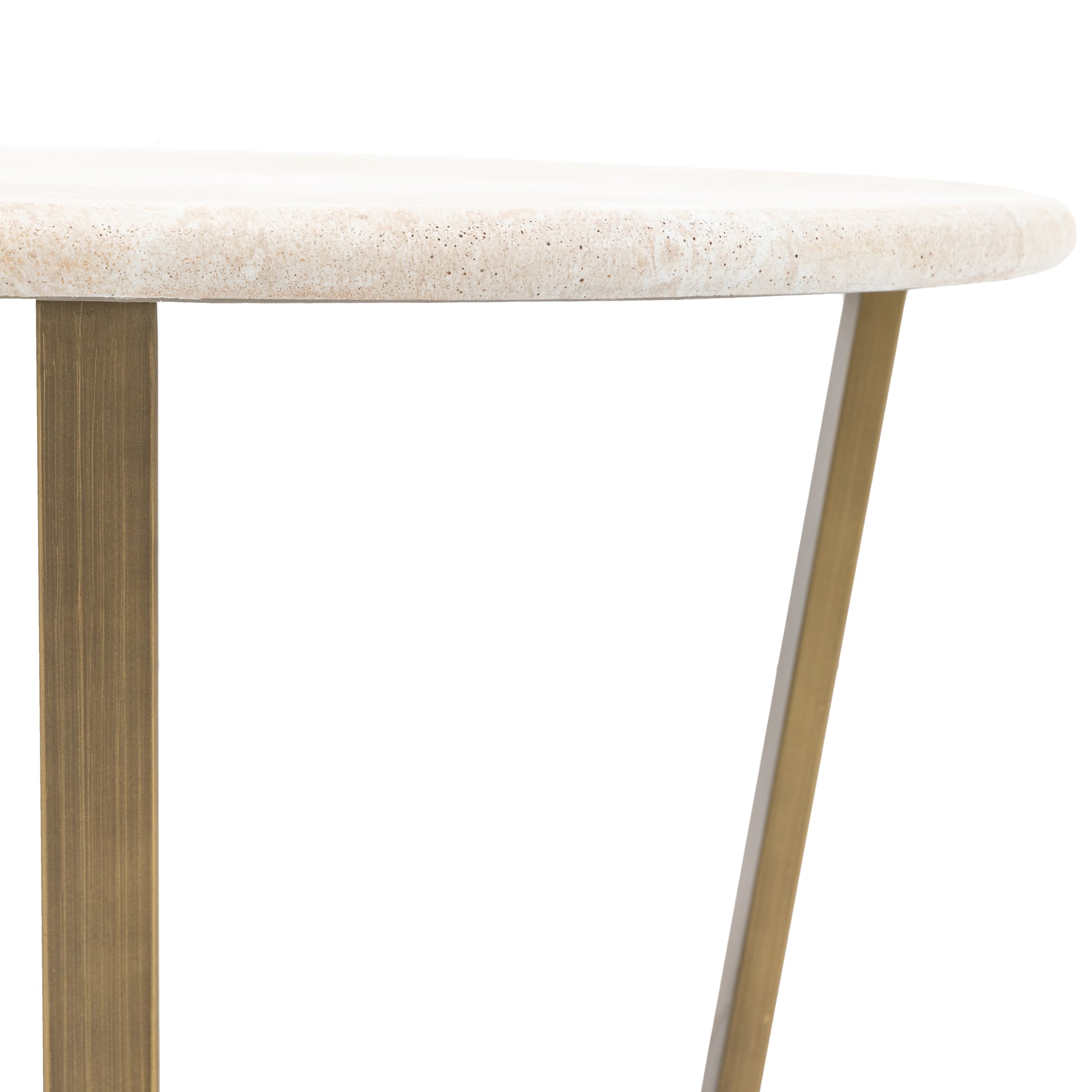 Moderna Round Coffee Table Travertine