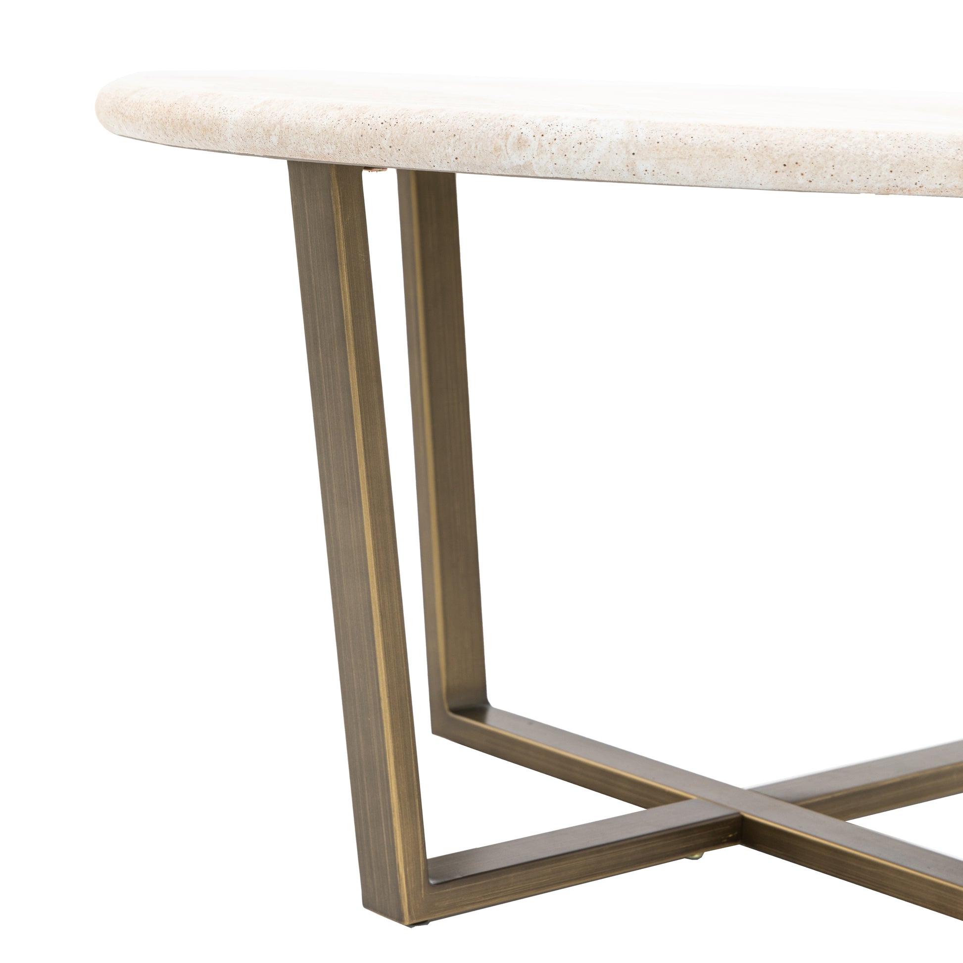 Moderna Round Coffee Table Travertine