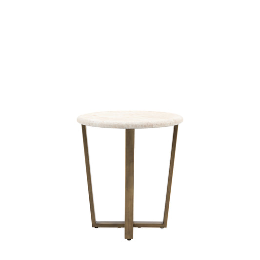 Moderna Side Table Travertine