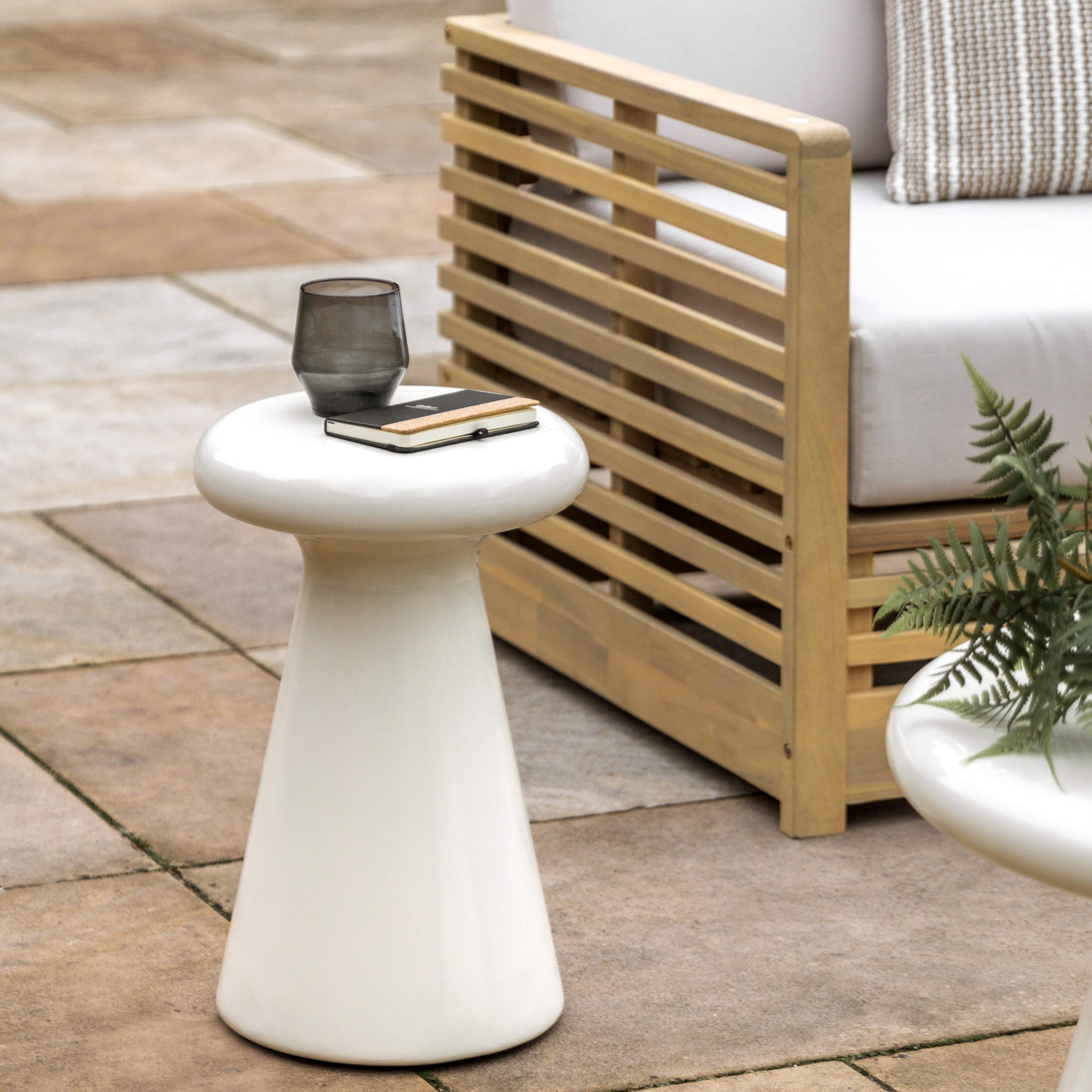 Pavia Side Table Cream