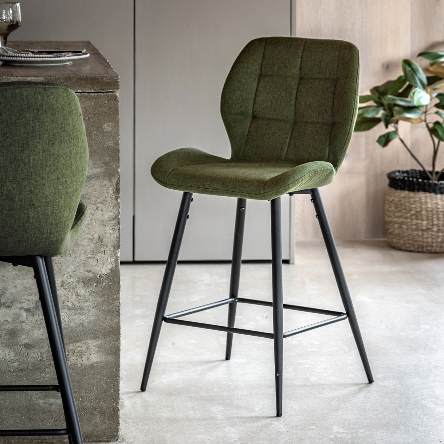 Manford Stool (2pk) Bottle Green