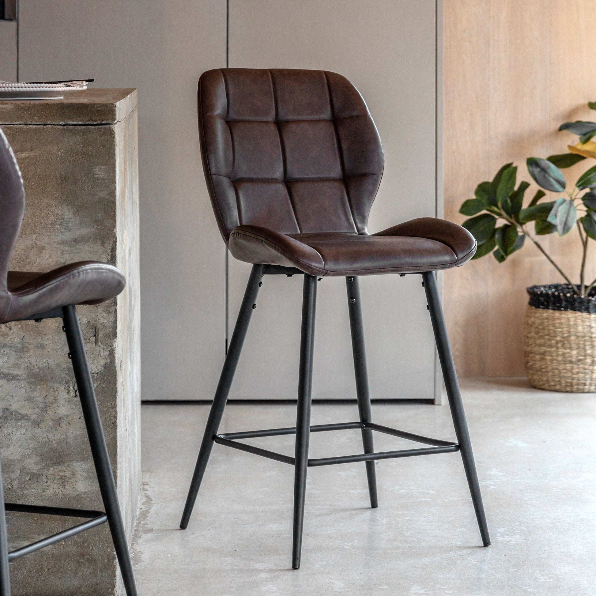 Manford Stool (2pk) Brown