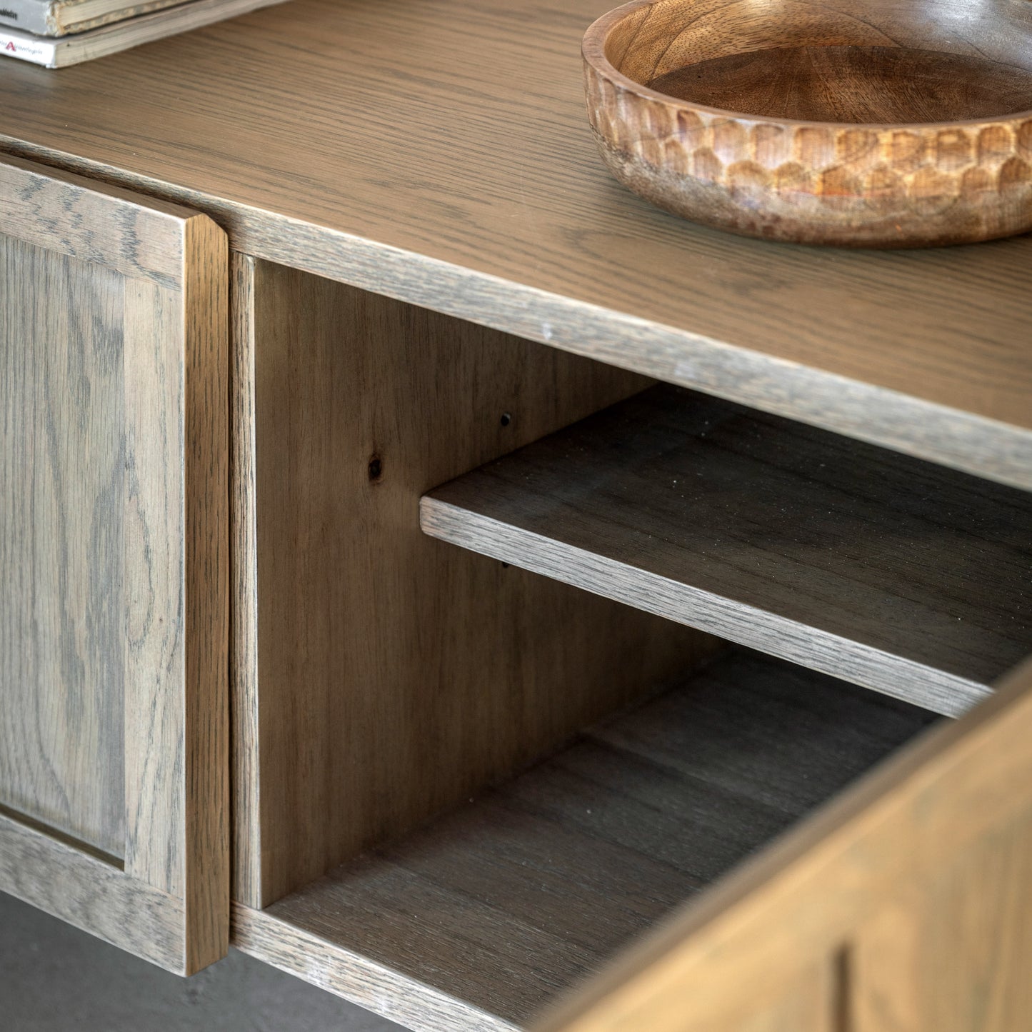 Panelled Media Unit Smoked