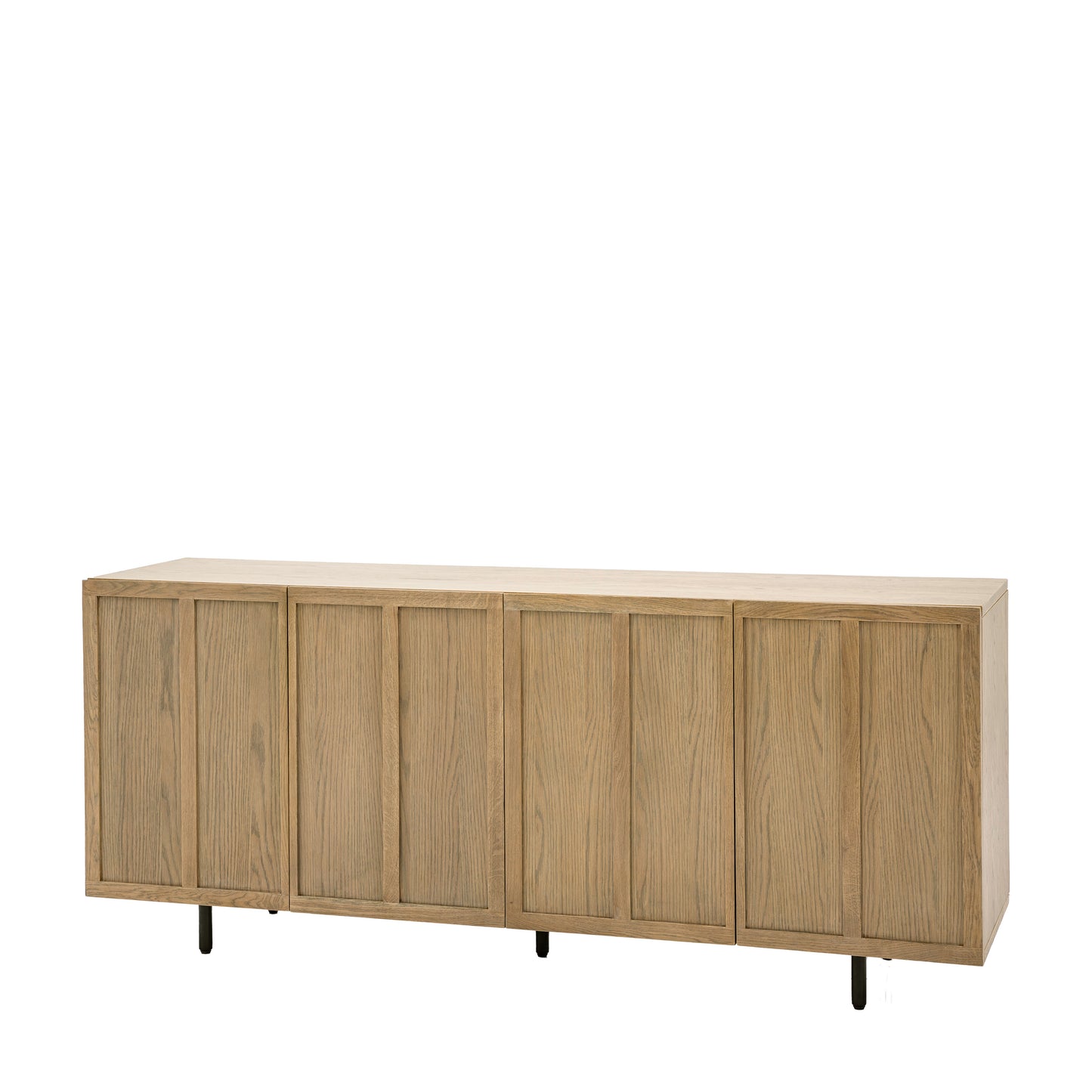 Panelled 4 Door Sideboard Smoked